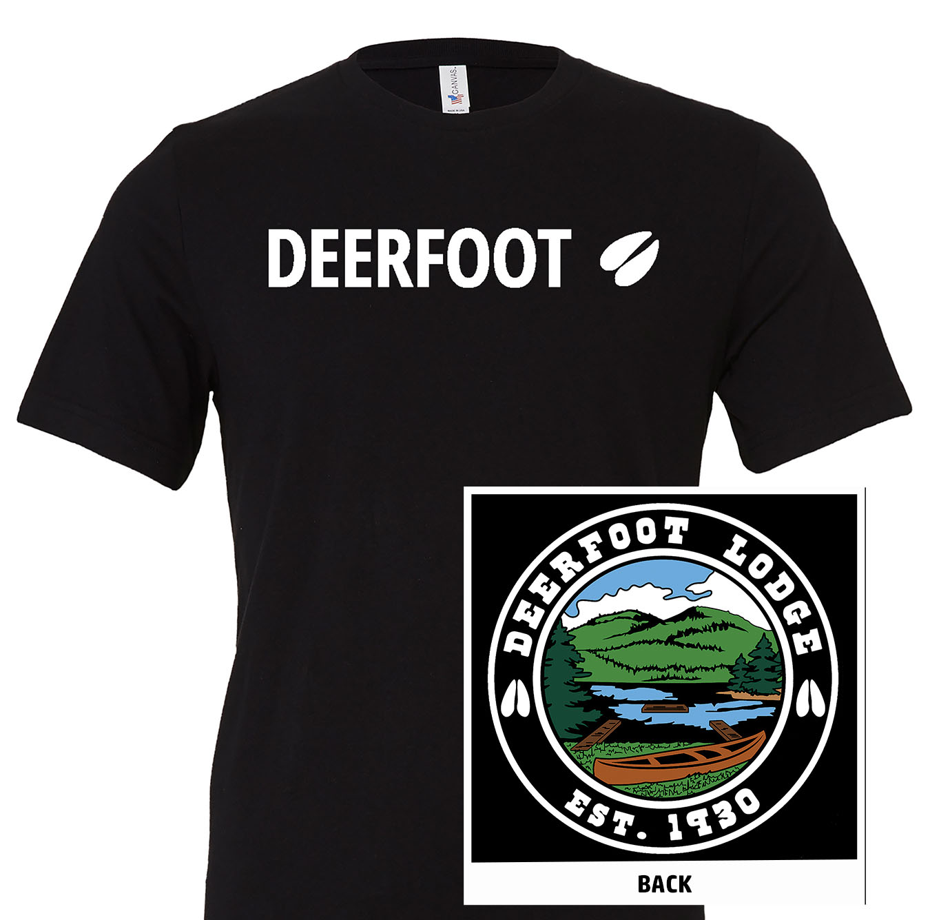 Deerfoot Logo on Black Shirt